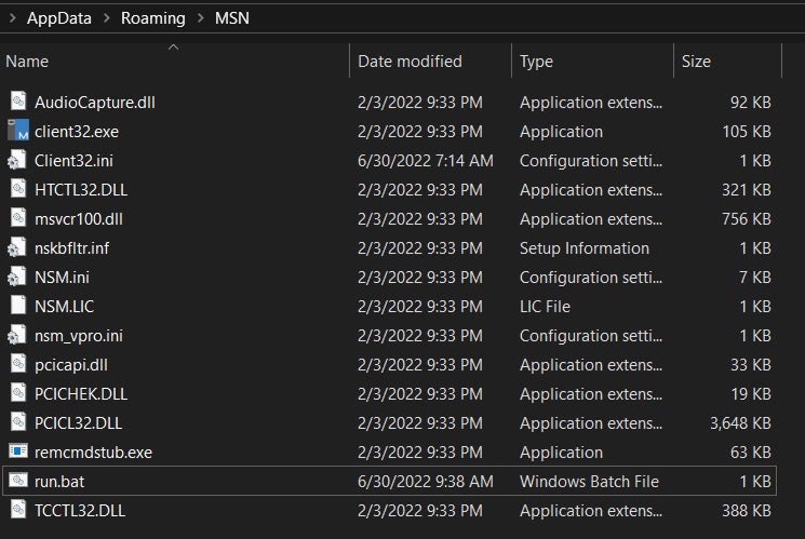 Archive of installation files for Netsupport Manager dropped by Black Basta