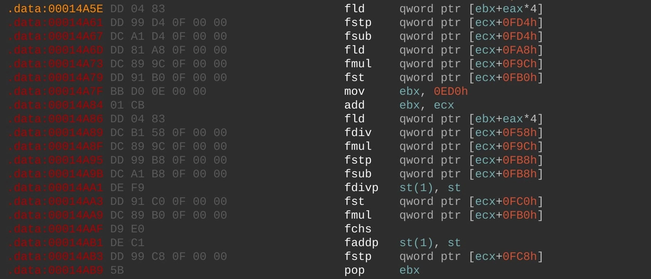 Injected FPU-based calculations
