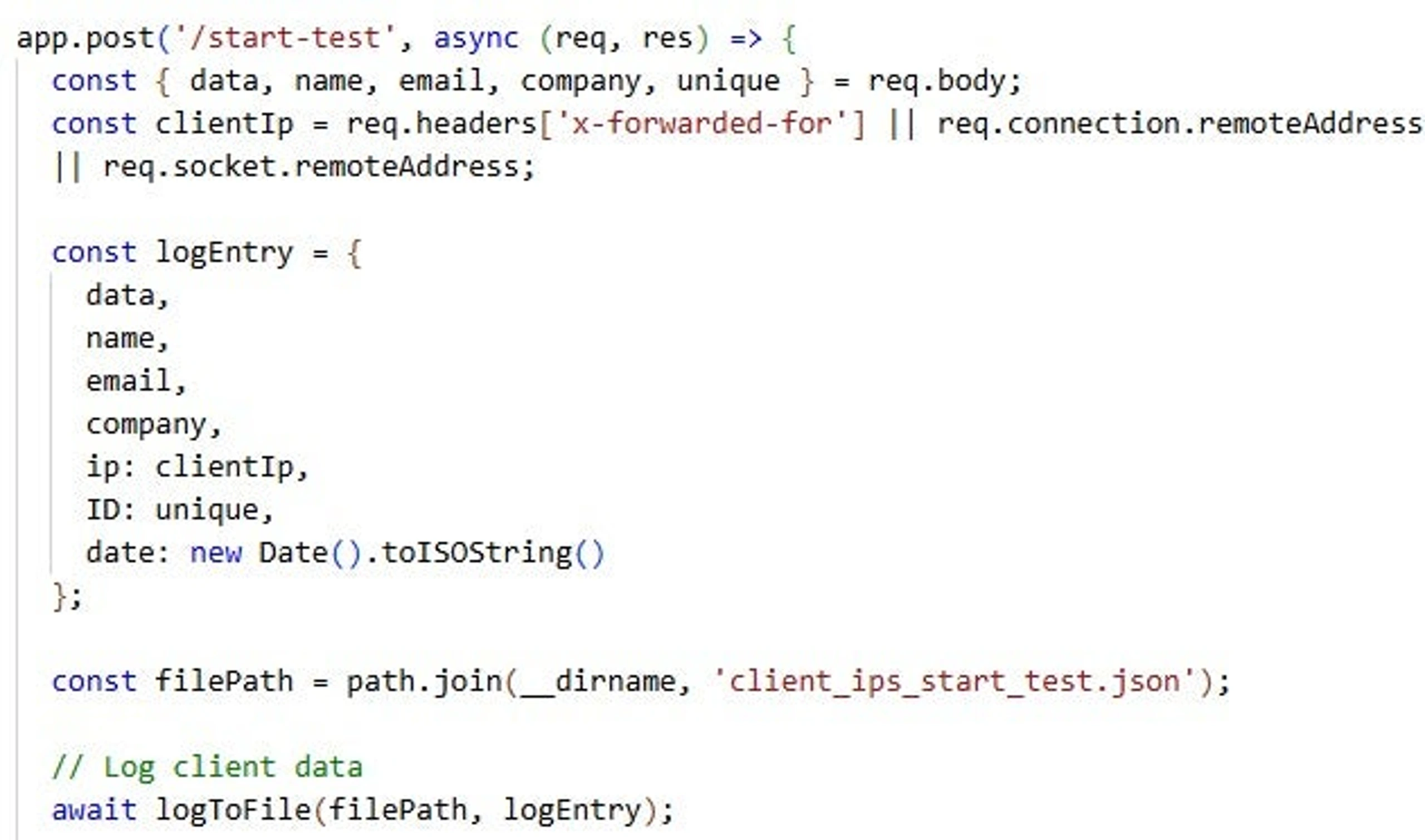 Logging to client_ips_start_test.json