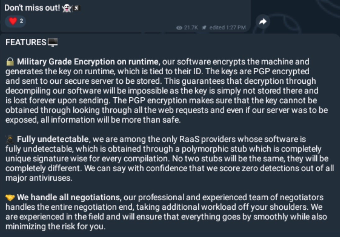 GhostLocker Ransomware - Features | SentinelOne