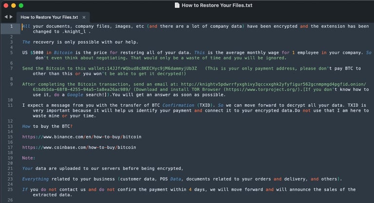 Knight Ransom Game Knight Ransomware: In-Depth Analysis, Detection, and Mitigation