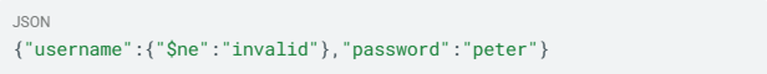 Operator Injection Json