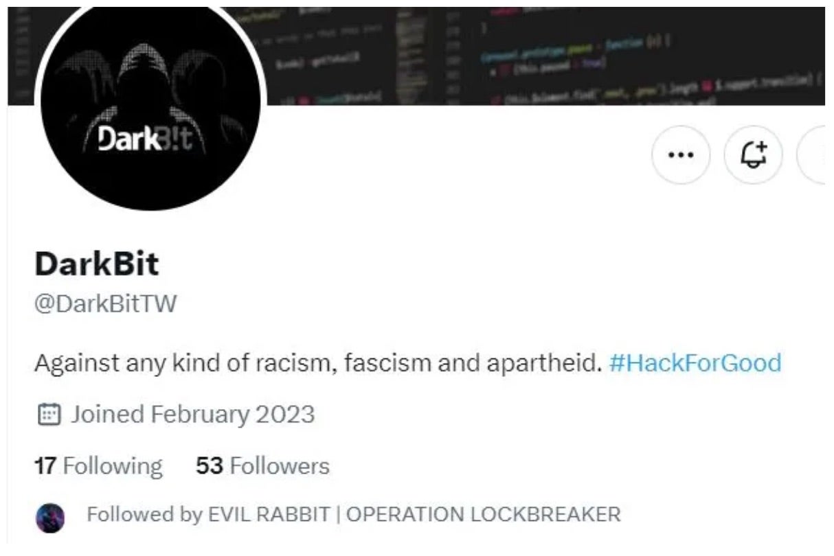 DarkBit Ransomware - Twitter ID | SentintelOne