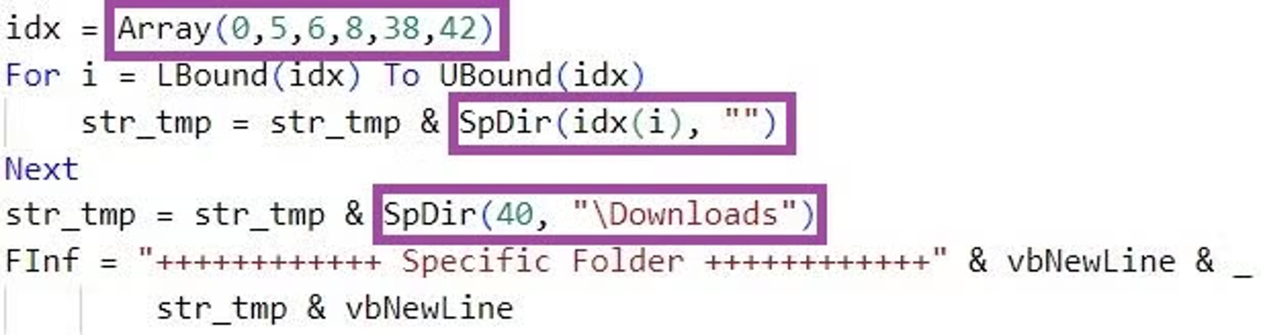 RandomQuery gathers Specific Folder information