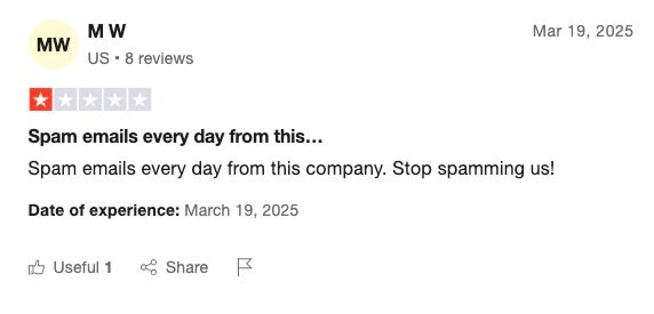 Trustpilot review for servicewrapgo[.]com