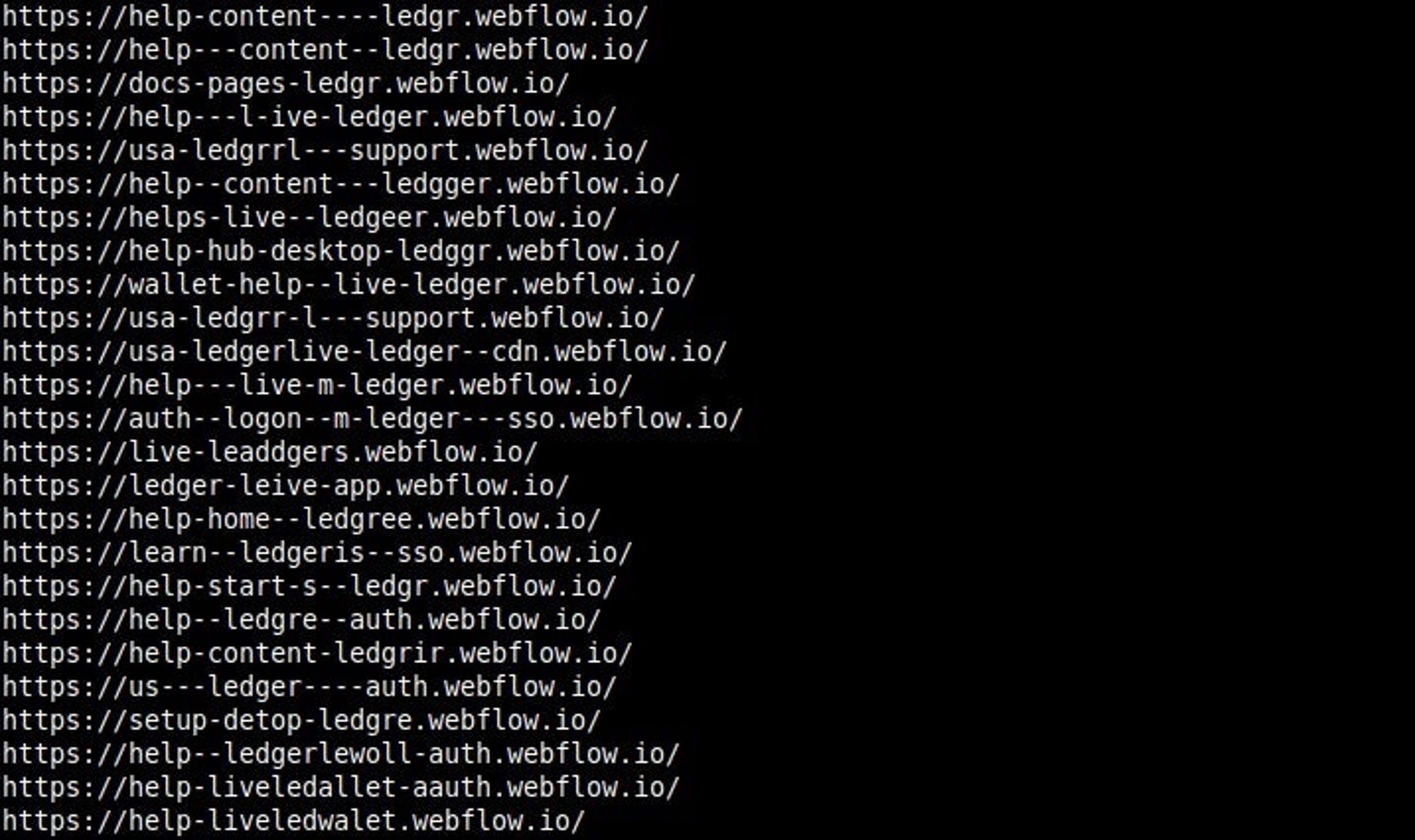 Subdomain naming scheme similarities