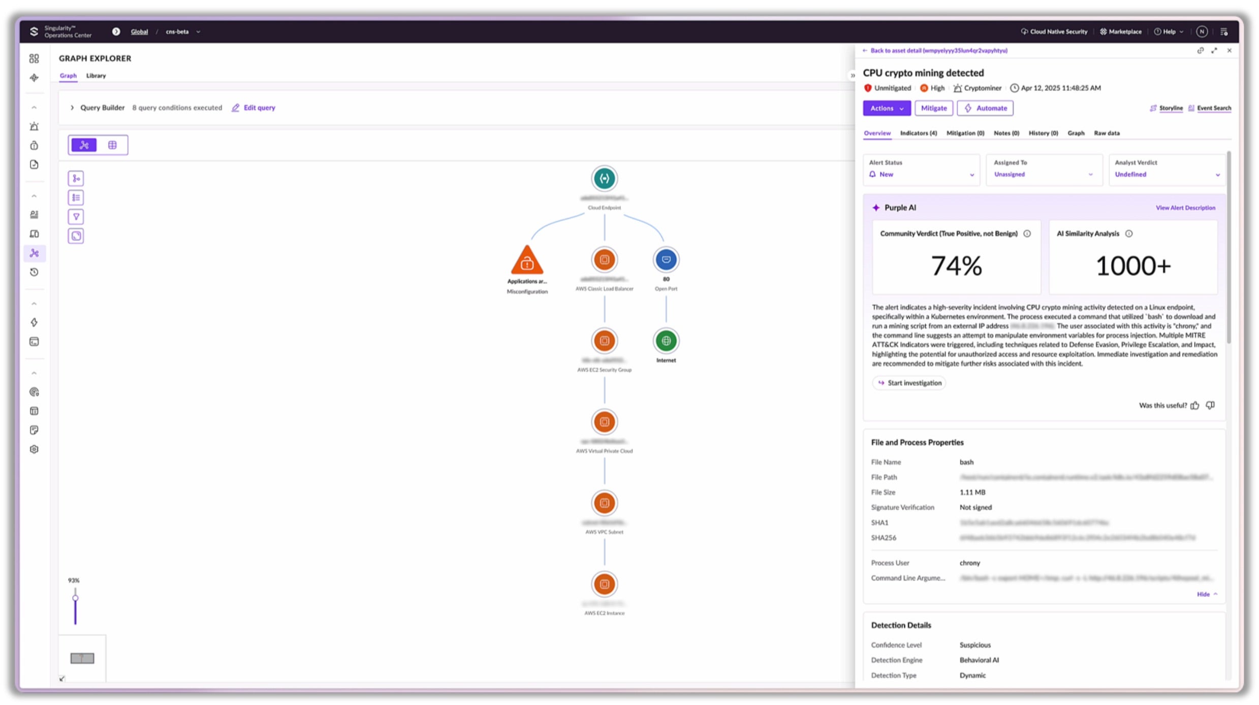 SentinelOne unified multi-cloud security dashboard