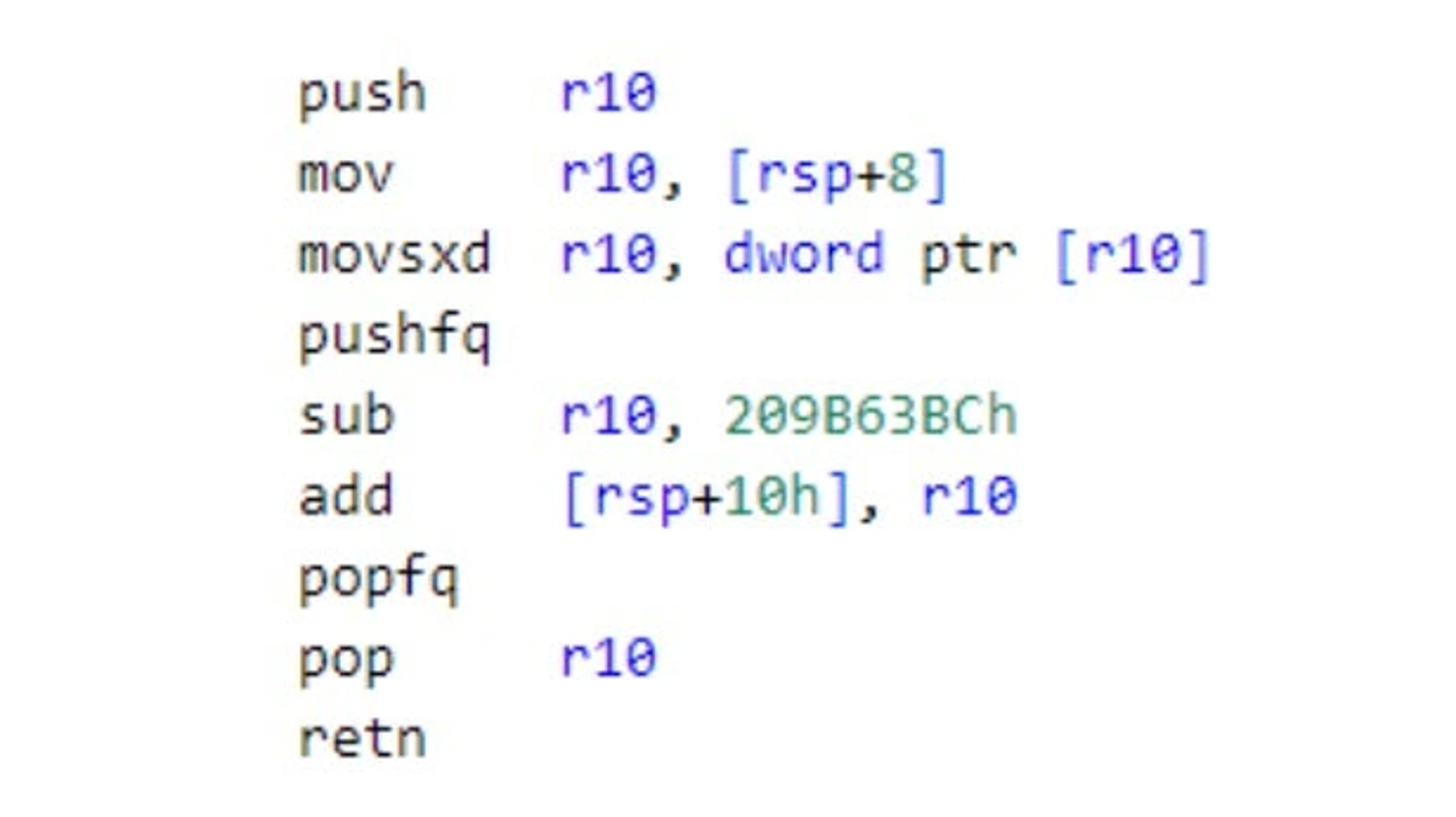 AppSov.exe: Deobfuscated dispatcher routine