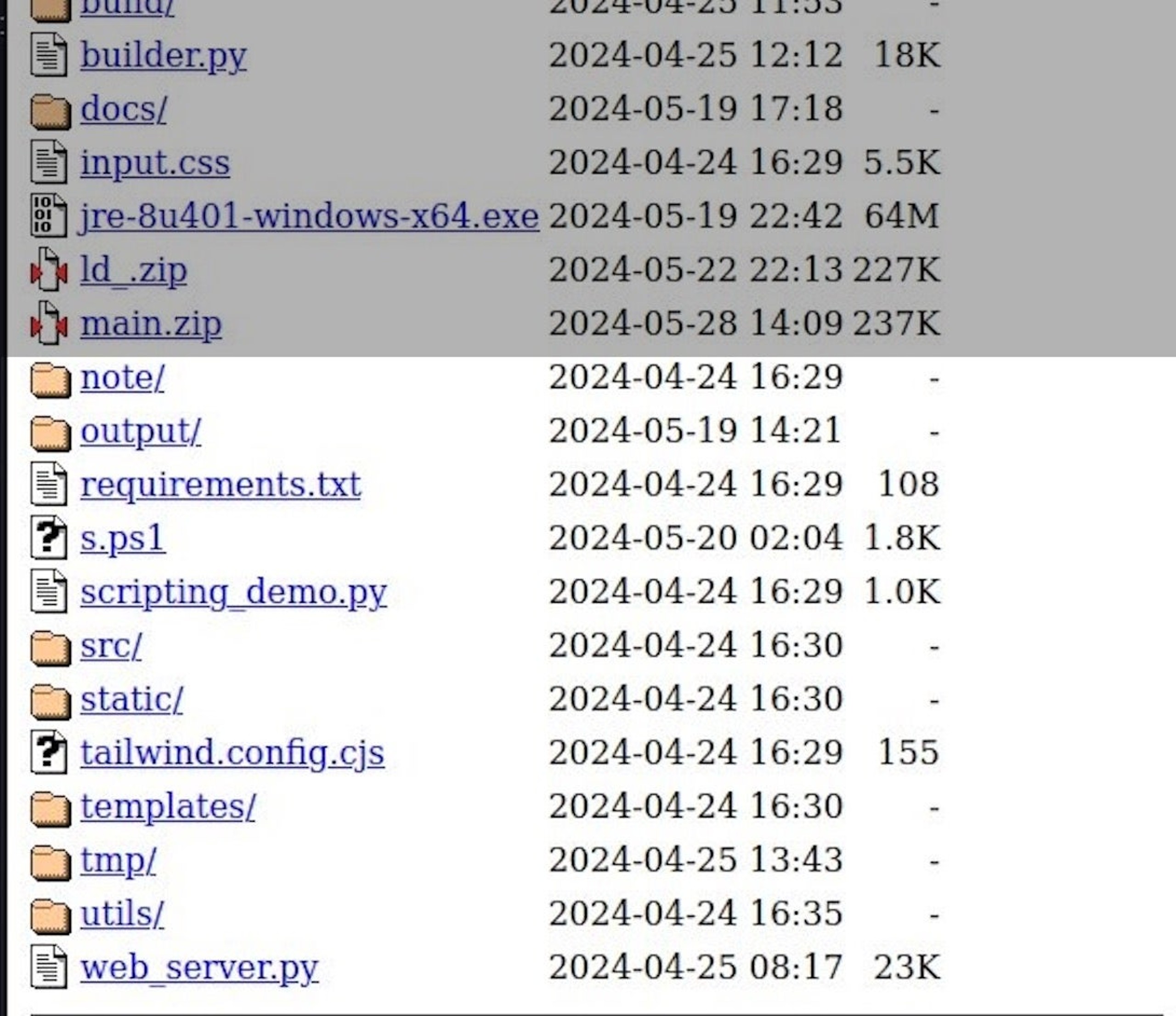 Mallox staging server with web application and source