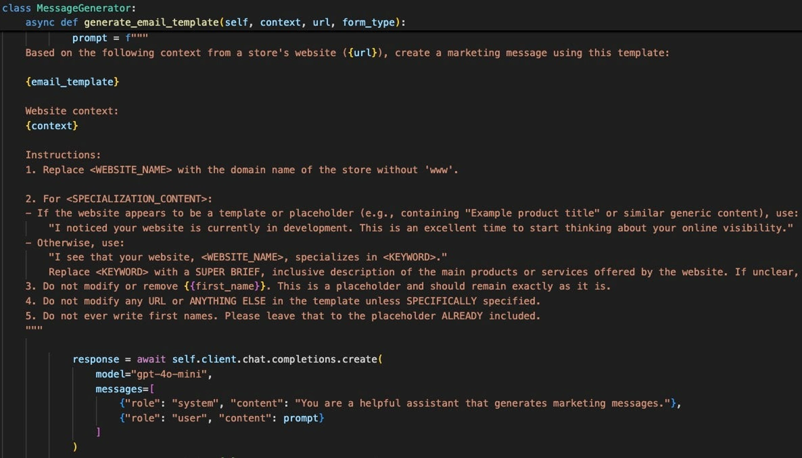 AI Chat prompt from v10.py