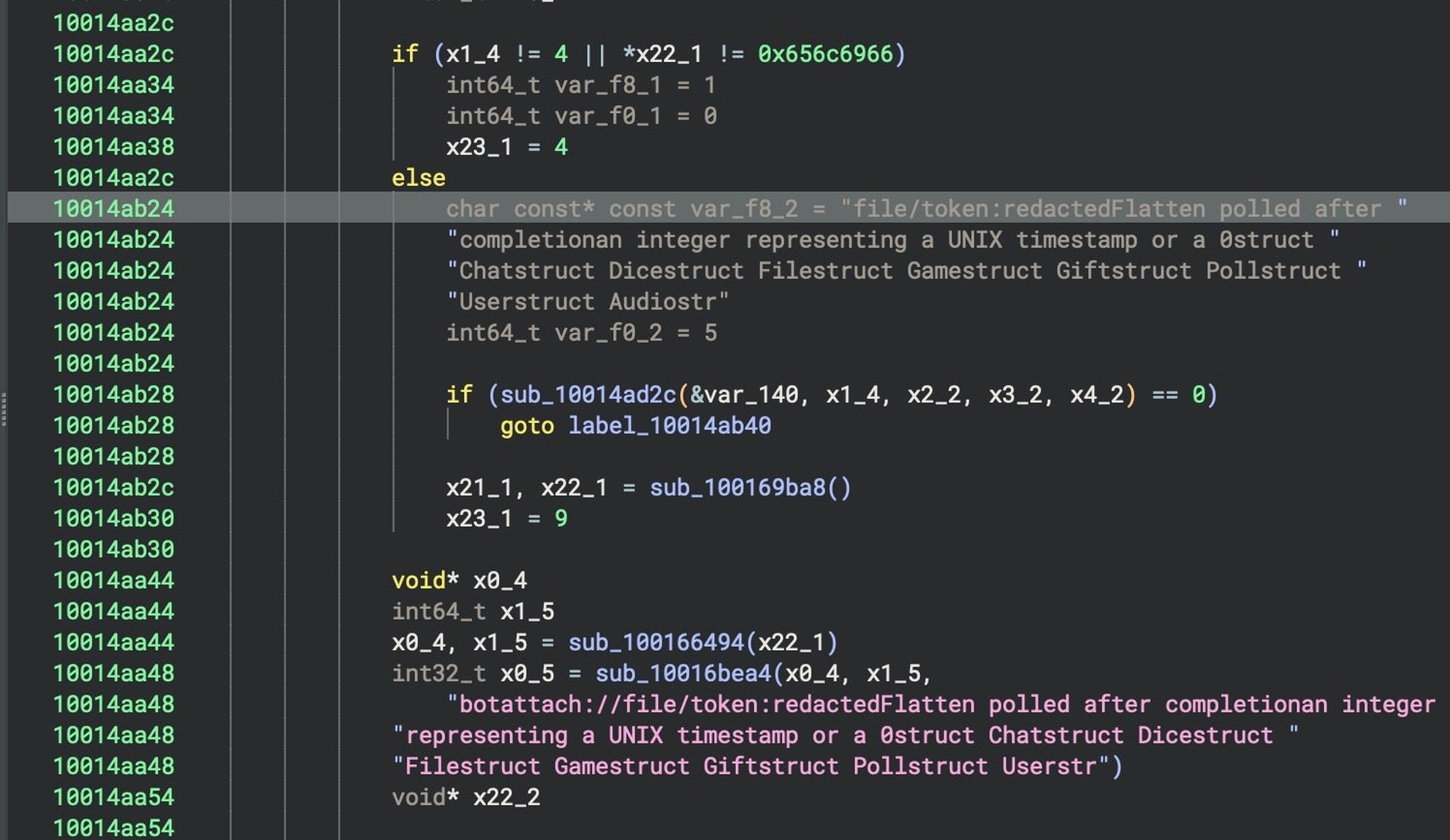 The Telegram URL constructor token-redaction branch