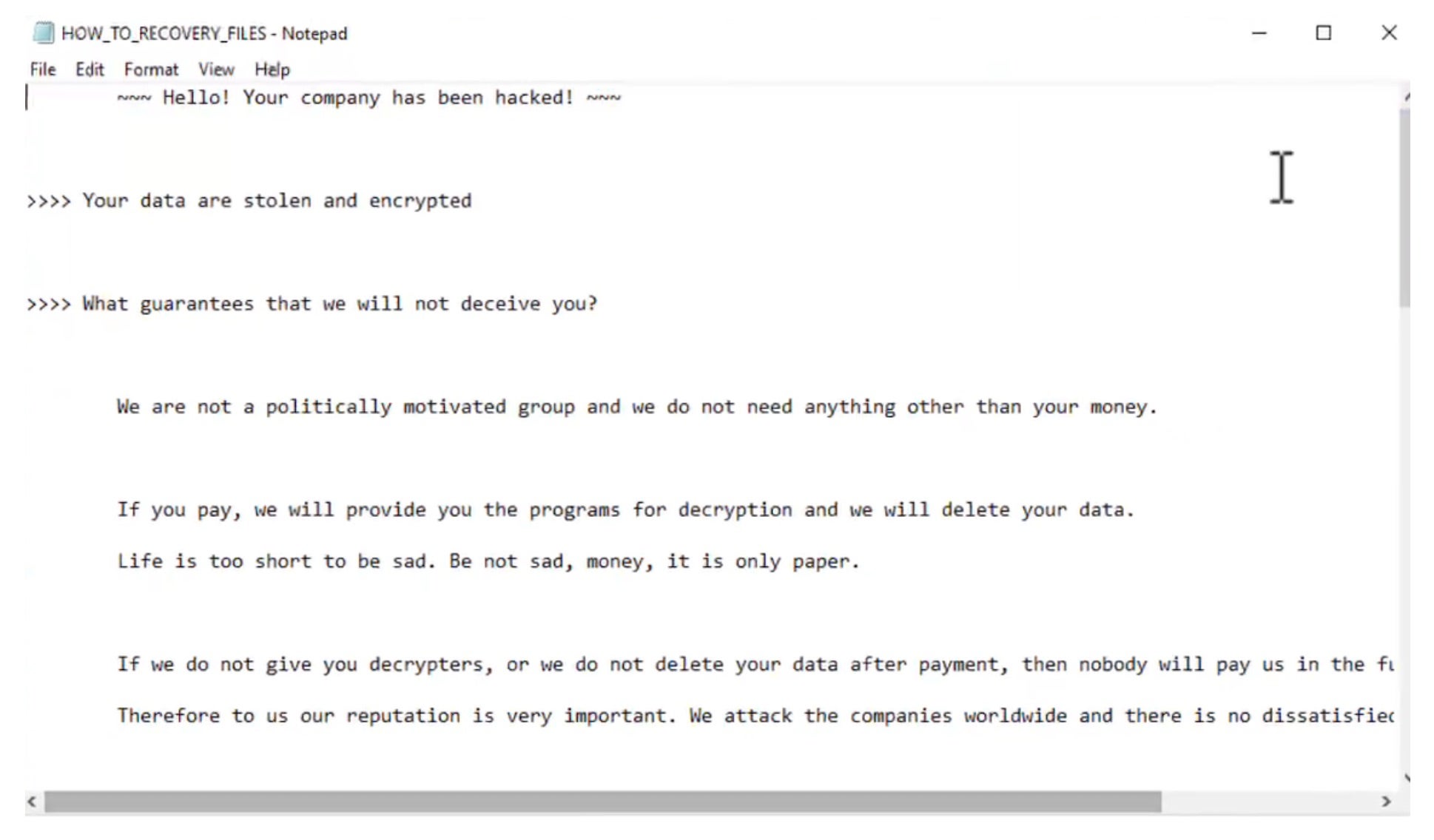 Rancoz Ransomware - Recovery file | SentinelOne