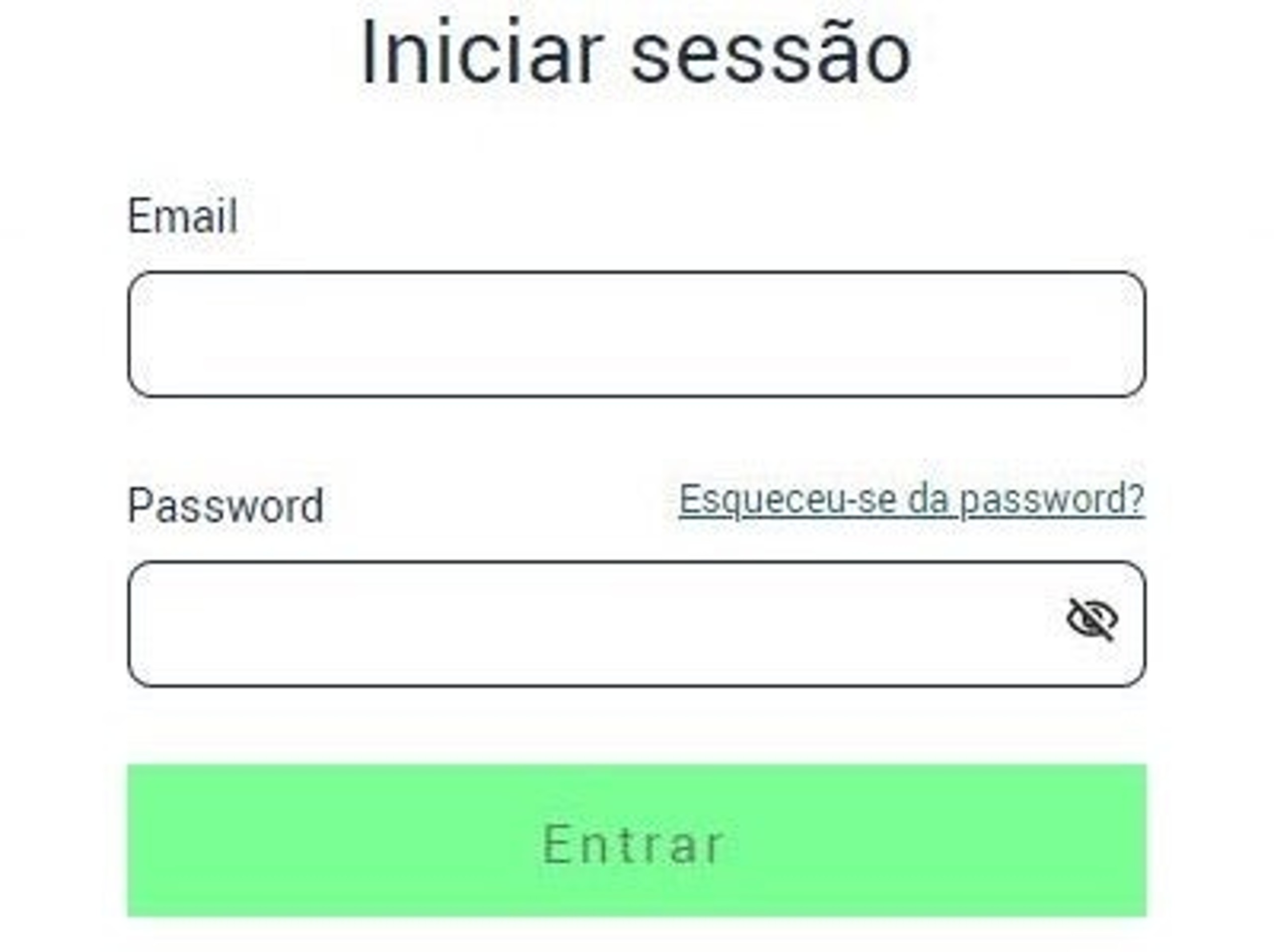 A user login site of Energias de Portugal
