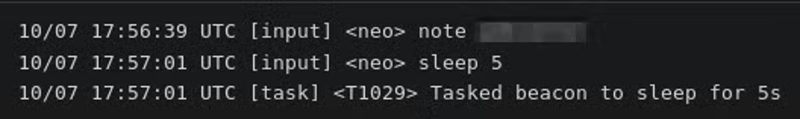 Operator adds note