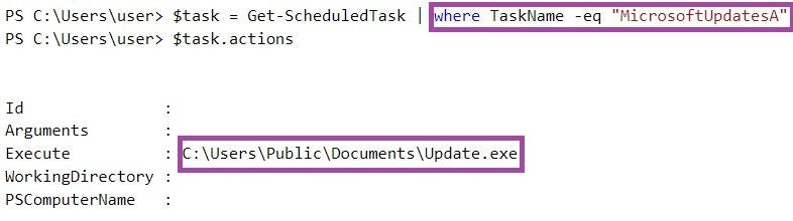The MicrosoftUpdatesA scheduled task