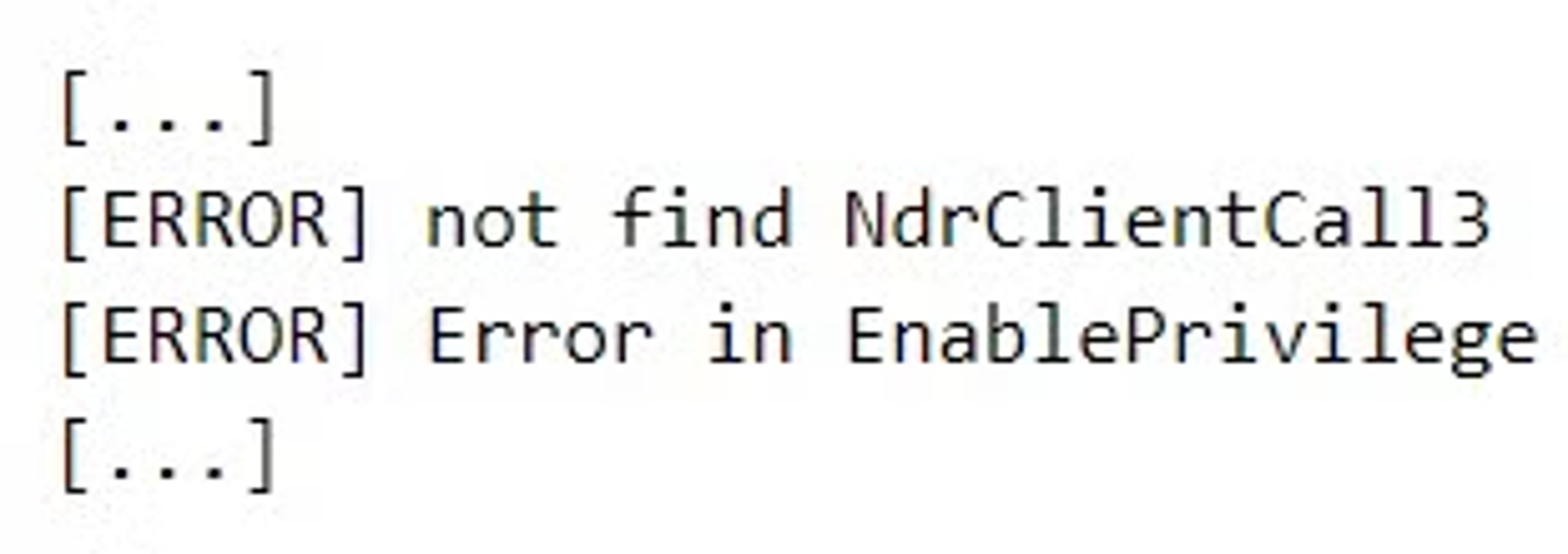 Error messages in mim221