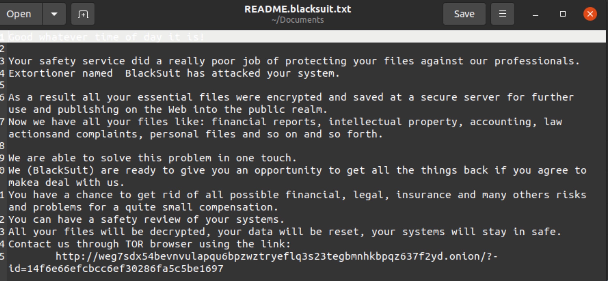 BlackSuit Ransomware - Readme | SentinelOne