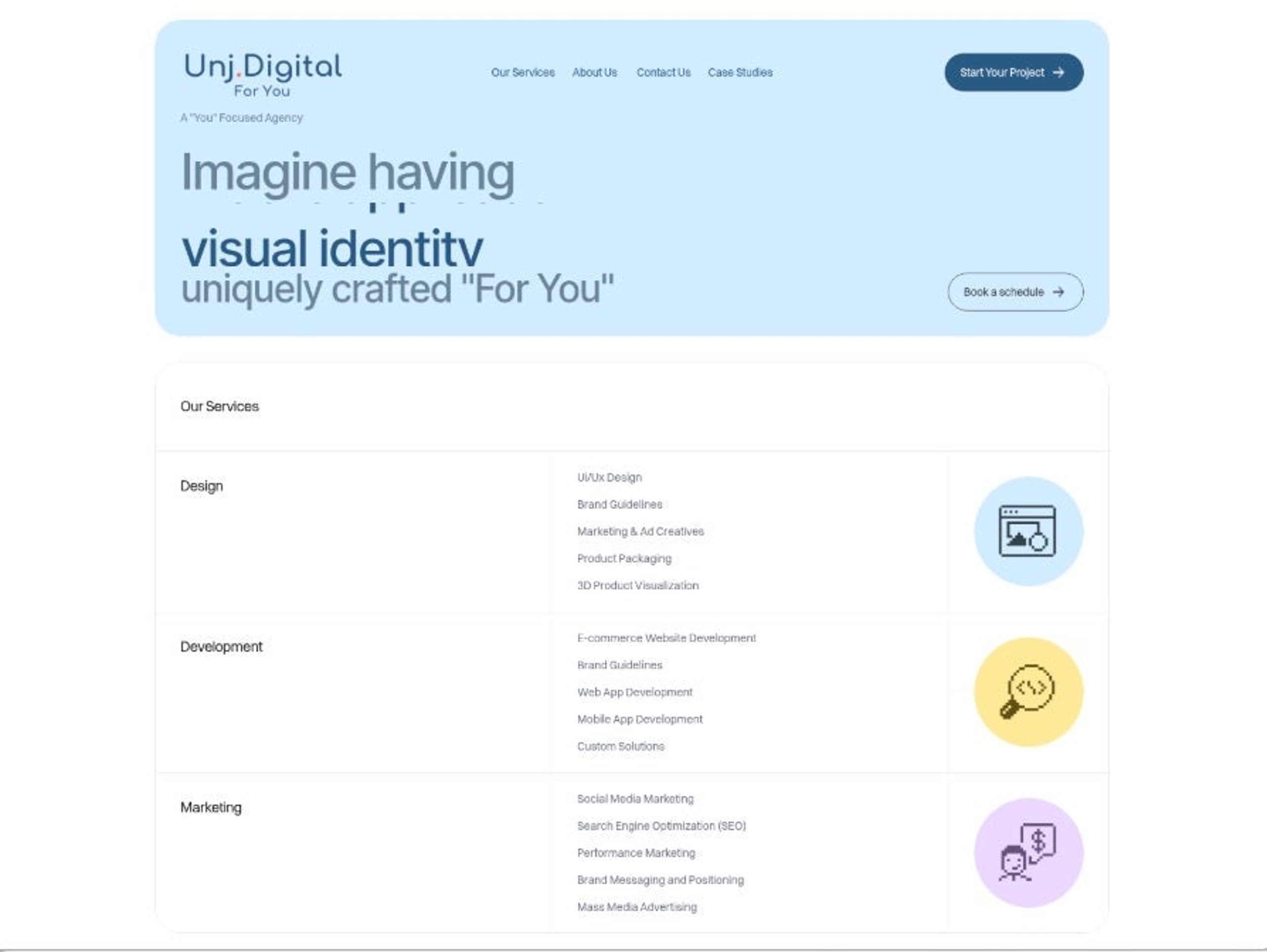 Screenshot of content on unj[.]digital circa March 2025