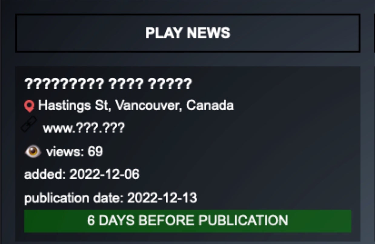 Play Ransomware - Play News