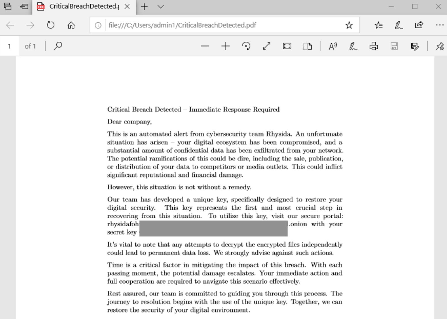 Rhysida Ransomware - Notes PDF | SentinelOne
