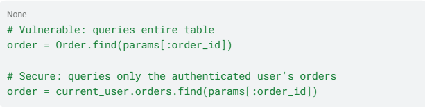 authenticated user's accessible dataset