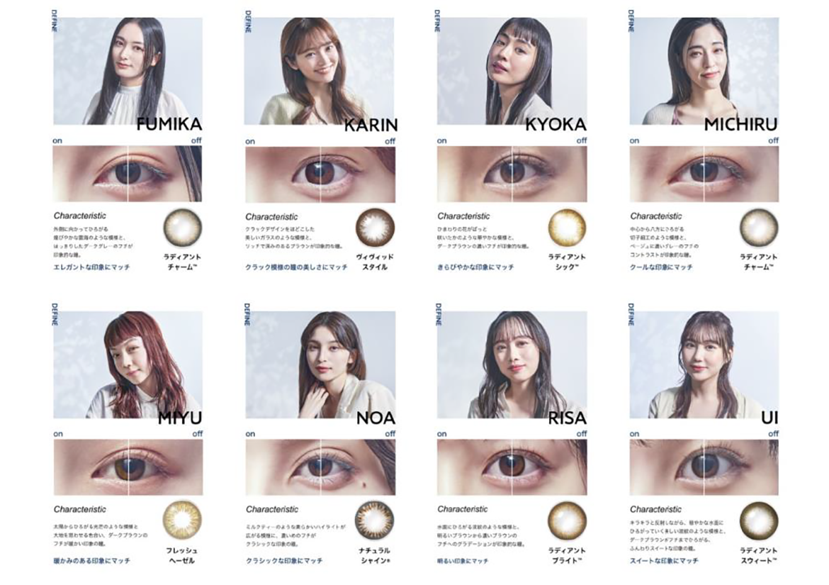 8種類のEYE CATALOG