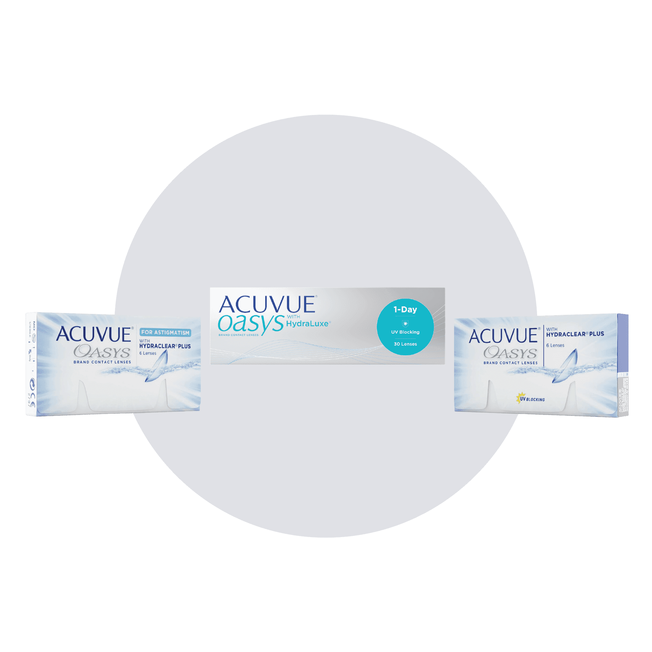 Boxes of Acuvue contact lenses.