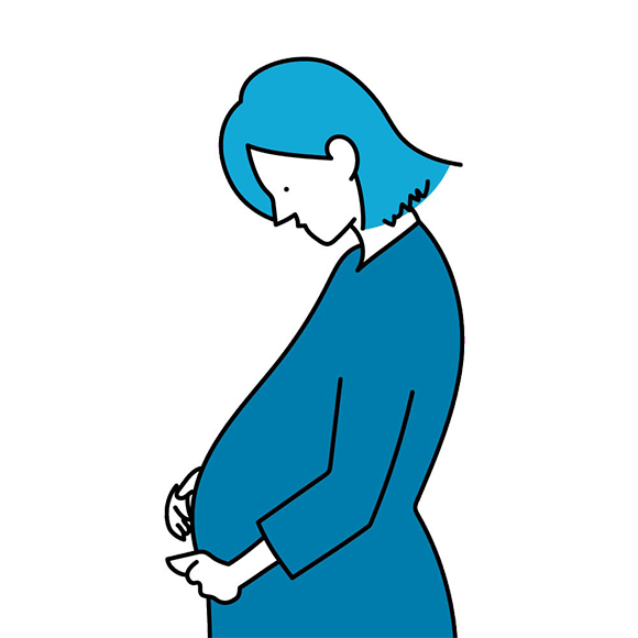 妊娠している女性