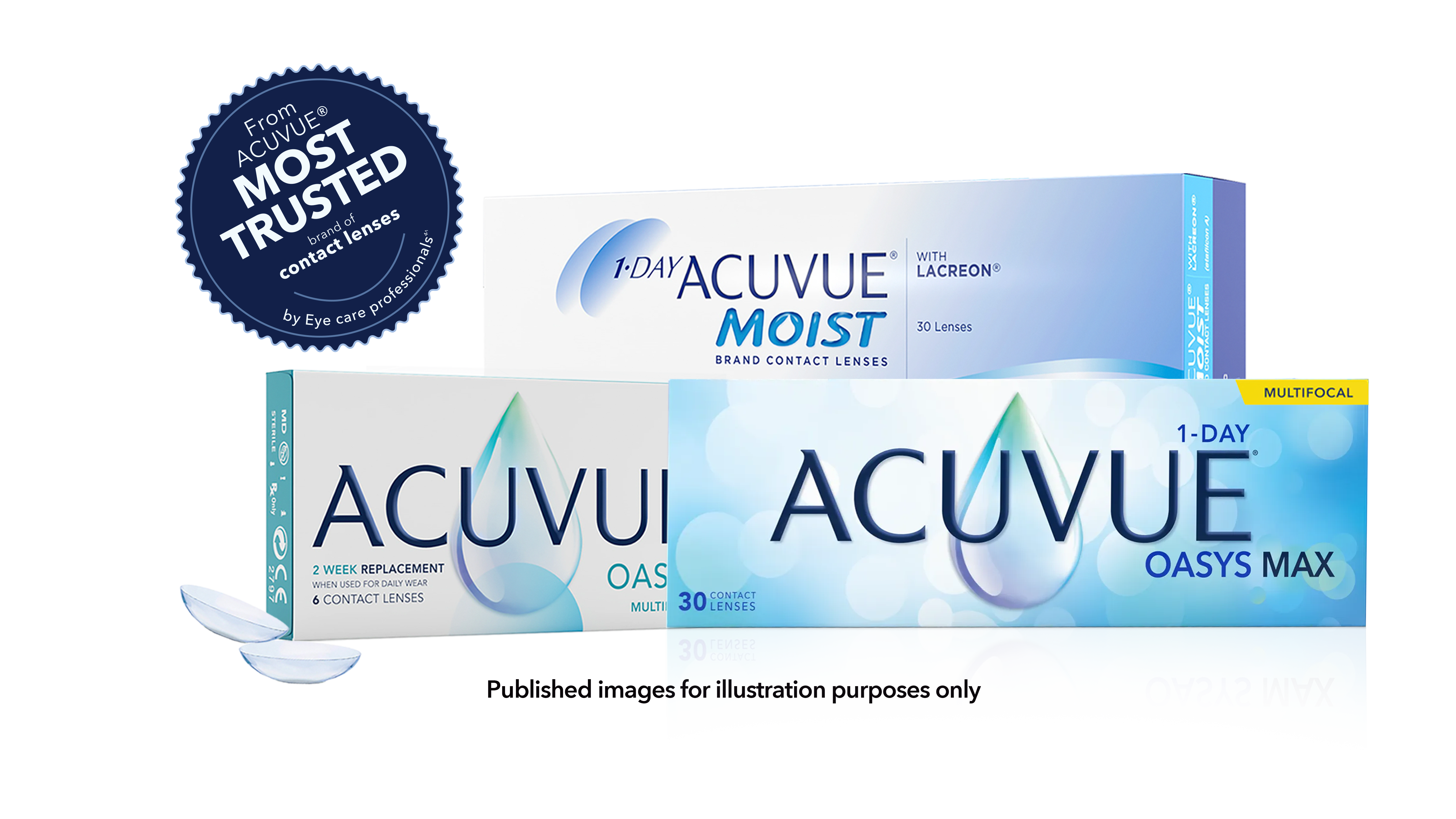 ACUVUE family packshots