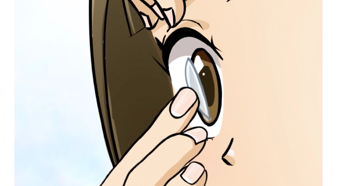 くろ目の上にのせる くろ目の上にのせる