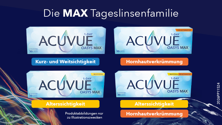ACUVUE[^®] OASYS MAX 1-Day und ACUVUE[^®] OASYS MAX 1-Day Multifocal Kontaktlinsen