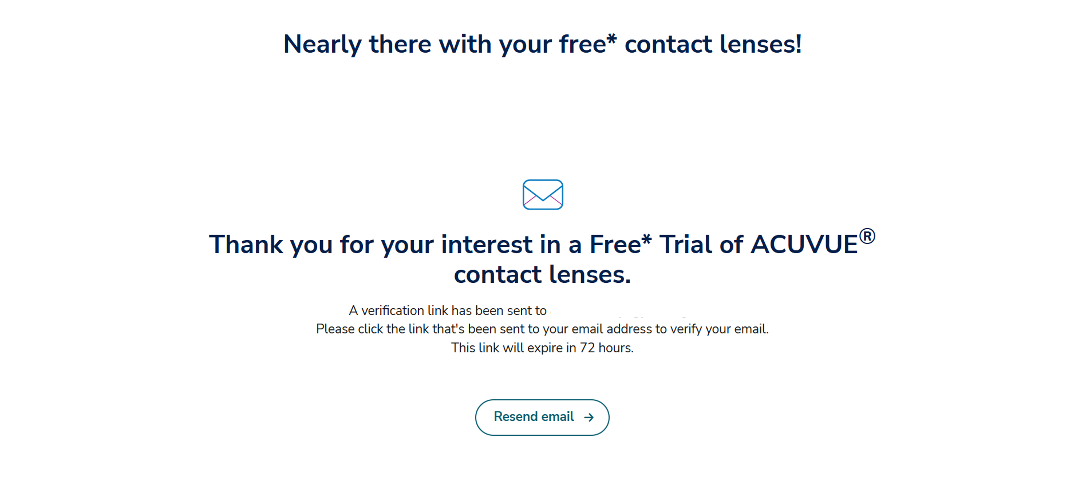Clinique Offer ACUVUE free trial offer card alongside Clinique exclusive beauty products promotion for contact lens wearers
