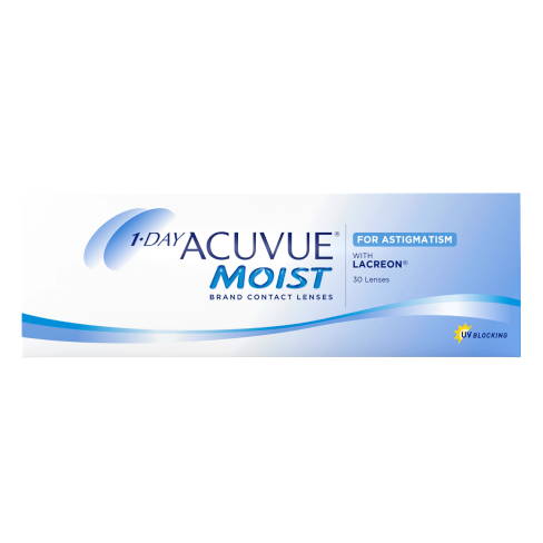 Photo de l’emballage pour 1-DAY ACUVUE® MOIST For ASTIGMATISM