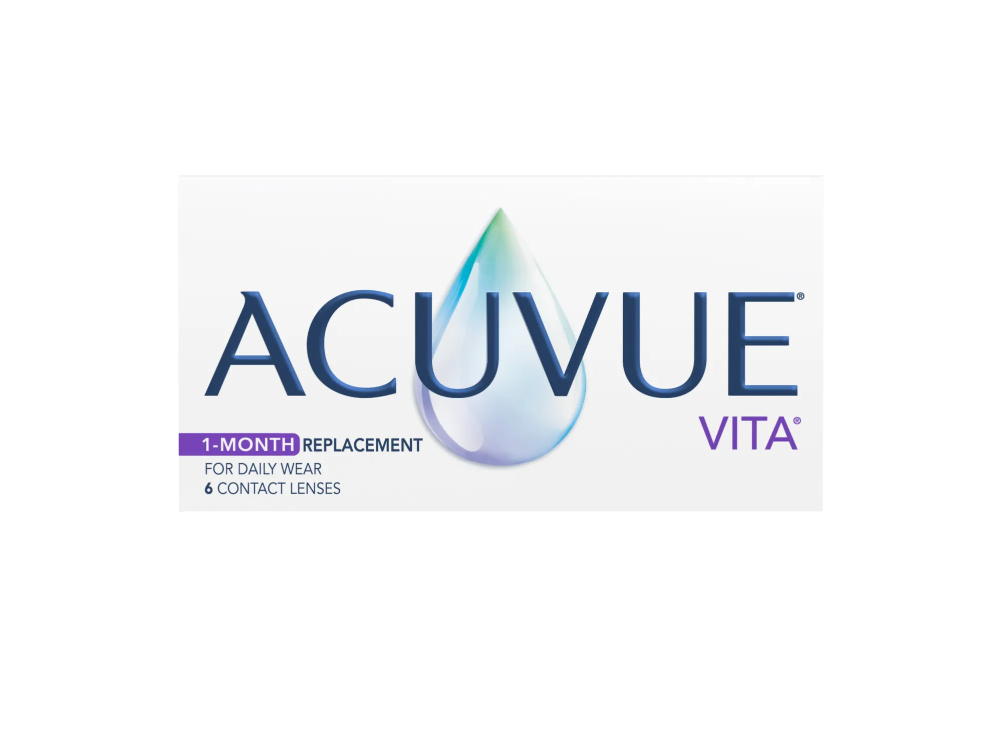 A packshot of ACUVUE VITA with updated packaging