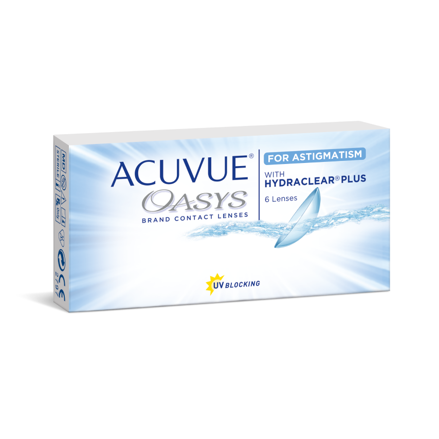 Контактные линзы ACUVUE OASYS for ASTIGMATISM with HYDRACLEAR PLUS в упаковке 6 шт.