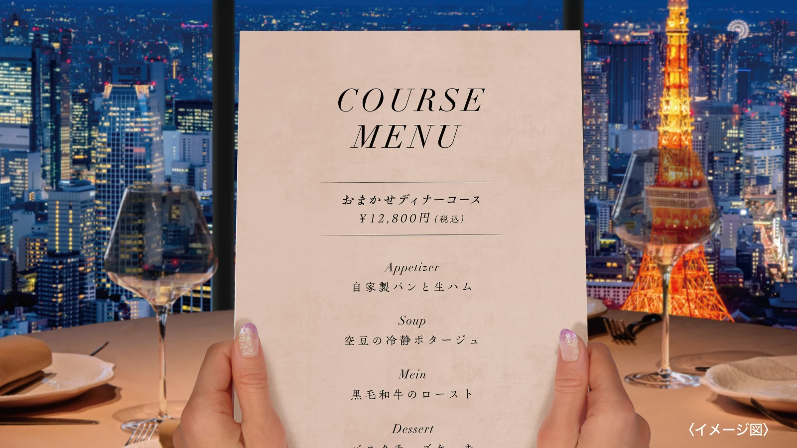 遠近両用コンタクトレンズの見え方（イメージ図）