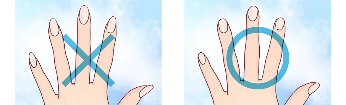 爪の長さを確認しましょう 爪の長さを確認しましょう