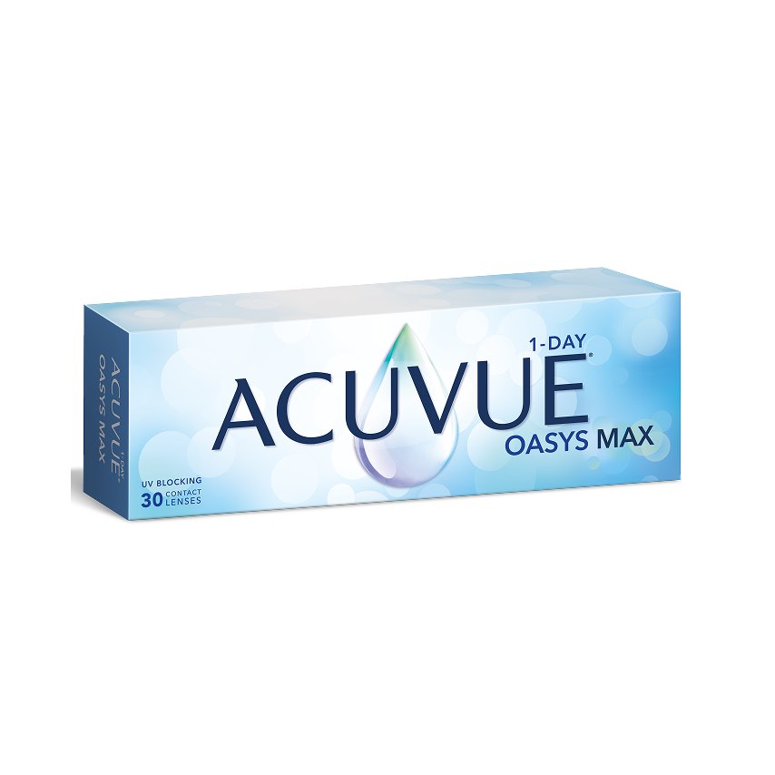 Упаковка ACUVUE® OASYS MAX 1-Day слева
