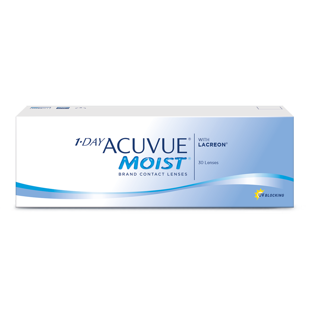 Упаковка контактных линз 1-DAY ACUVUE® MOIST with LACREON®*