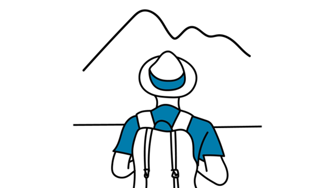 登山をする人のイラスト 登山をする人のイラスト