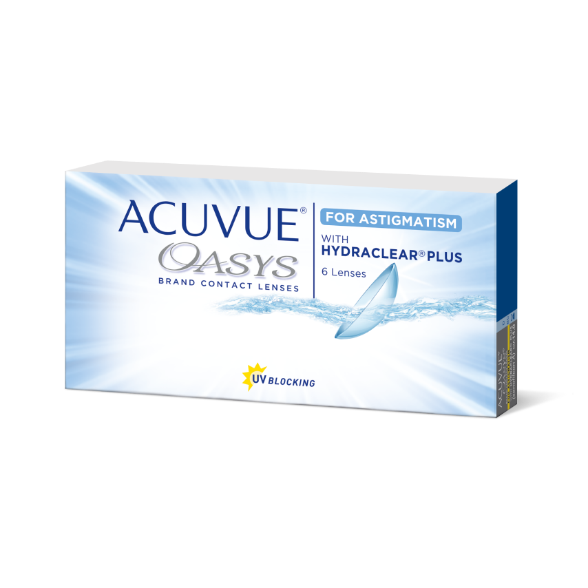 Контактные линзы ACUVUE OASYS for ASTIGMATISM with HYDRACLEAR PLUS в упаковке 6 шт.
