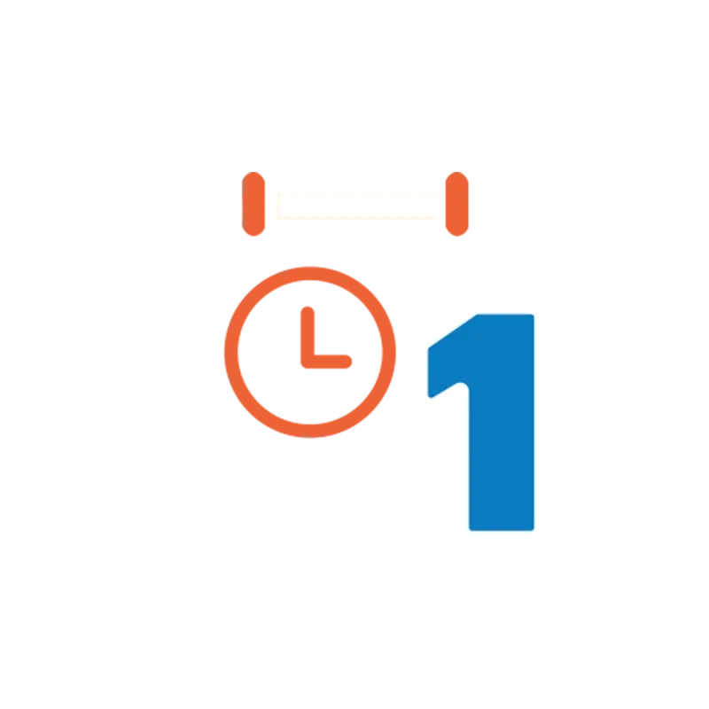 Ikonka kalendarza oraz cyfra 1 Symbol programu Badaj wzrok