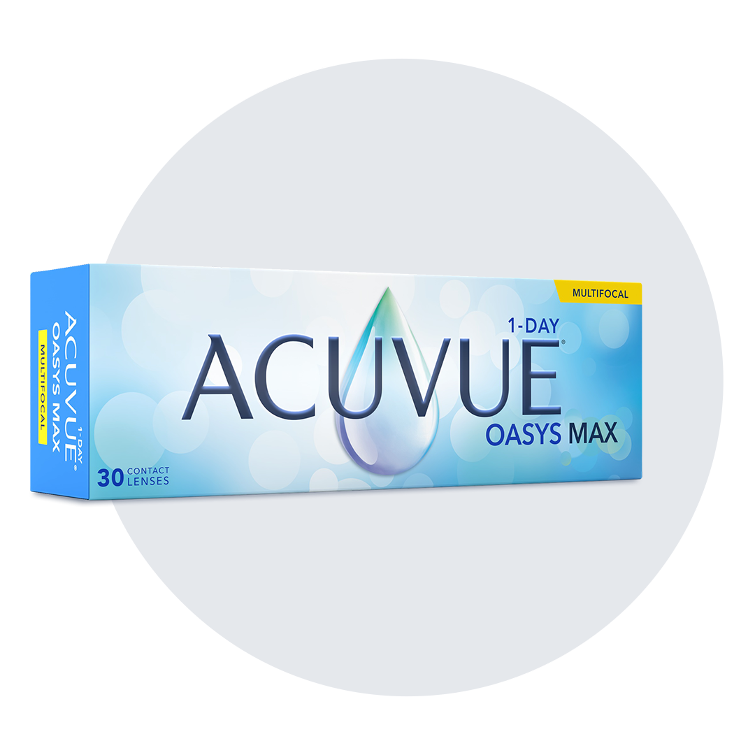 ACUVUE OASYS 1-Day MAX Multifocal box.