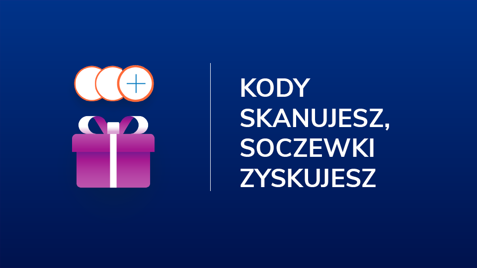 Ikonka przedstawiająca prezent w kółeczku w kolorze pomarańczowym Symbol programu Zbieraj Punkty