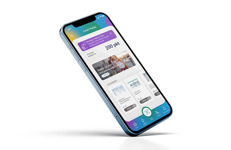 Telefon z aplikacją Twoje ACUVUE®