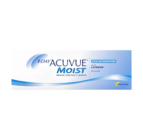 Упаковка контактных линз 1-DAY ACUVUE® MOIST при астигматизме