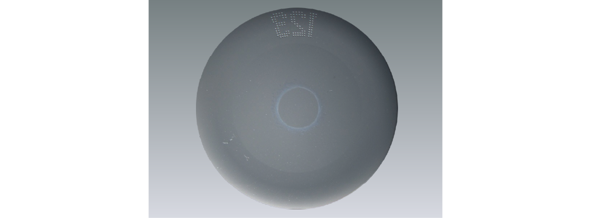 コンタクトレンズの中心に白い円状痕 コンタクトレンズの中心に白い円状痕